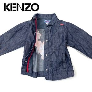 KENZO Junior Denim Jean Designer Top Embroidery 3T